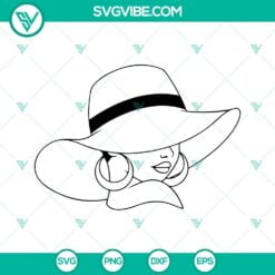 Black History Month, SVG Files, Sun Hat Black Woman SVG File Bundle, Melanin 15