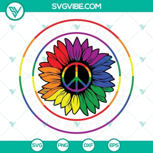 sunflower lgbt svg pride svg sunflower peace lgbtq svg lgbtq pride svg png dxf eps clipart for cricut 1 mockup