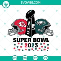 Football, Sports, SVG Files, Super Bowl 2023 SVG File, Kansas City Chiefs Vs 2