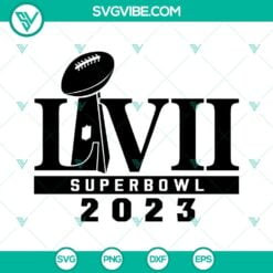 Football, Sports, SVG Files, LVII Super Bowl 2023 SVG Images PNG DXF EPS Cut 4