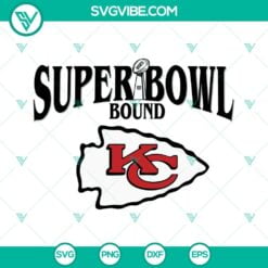 Football, Sports, SVG Files, Super Bowl Bound 2023 SVG Image, Kansas City 2