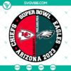 Chiefs vs Eagles Super Bowl 2023 SVG Download with Arizona theme for crafting projects. JPEG, PNG, DXF, and EPS formats available.