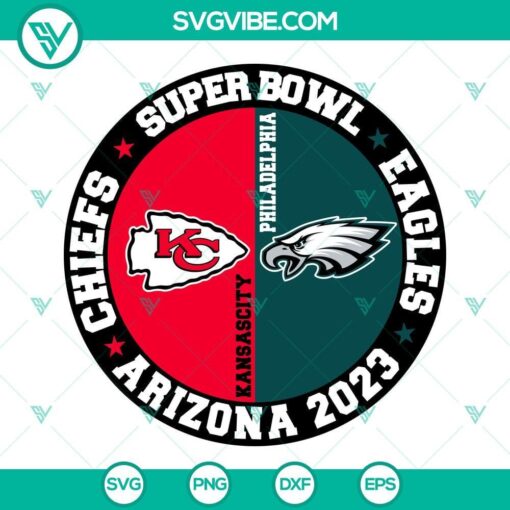 super bowl chiefs vs eagles svg arizona 2023 svg png dxf eps cut files 6 mockup