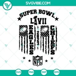 Football, Sports, SVG Files, Super Bowl Eagles Vs Chiefs 2023 SVG Download, 2