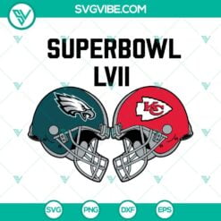 Football, Sports, SVG Files, Super Bowl LVII 2023 Eagles Vs Chiefs SVG Download 2