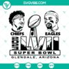Super Bowl LVII 2023 SVG Images featuring Glendale Arizona and Chiefs vs Eagles, perfect for football-themed design projects.
