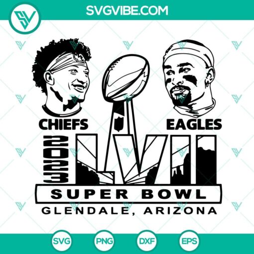 super bowl lvii 2023 svg glendale arizona svg chiefs vs eagles svg png dxf eps cricut 9 mockup 1