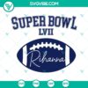 Super Bowl LVII Rihanna SVG images for Halftime Show 2023, available in PNG, DXF, EPS formats for crafting and design projects.