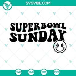 Retro smiley football SVG design for Super Bowl Sunday, download for Super Bowl events.