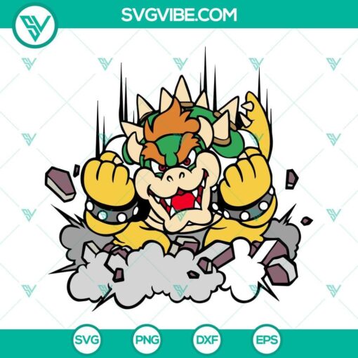 super mario bowser svg king koopa svg king bowser svg mario character svg png dxf eps cricut silhouette 9 mockup