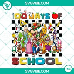 PNG Files, School, Racing Through 100 Days Of School Png, Super Mario 100th Day 3