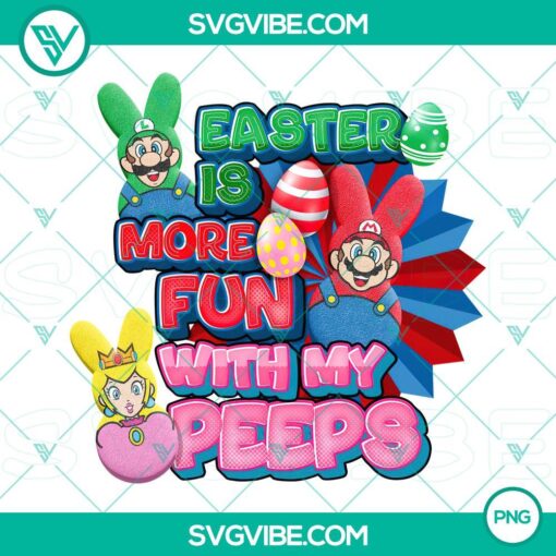 super mario easter is more fun with my peeps png super mario characters peeps easter png file mockup