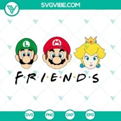 Movies, SVG Files, Super Mario Friends SVG File, Mario Luigi And Princess Peach 2