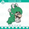 Super Mario Frog Embroidery Design featuring retro gaming themed pattern with Mario in frog suit.