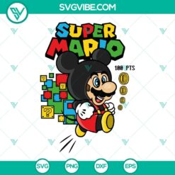 Game, SVG Files, Super Mario Mickey Ears SVG File, Mario Bros SVG Files, Video 12