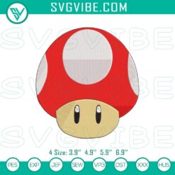 Cartoon Embroidery Designs, Embroidery Designs, Super Mario Mushroom Digital 2