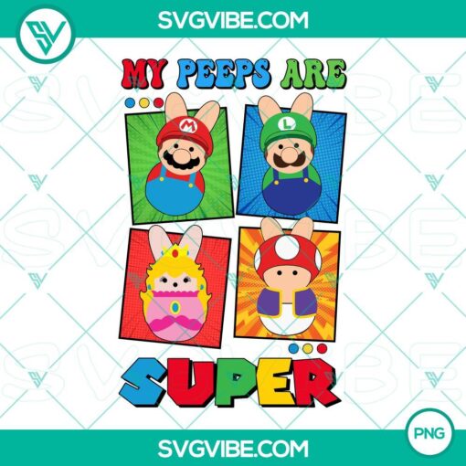 super mario my peeps are super png super mario easter bunny png super mario easter day png mockup 1