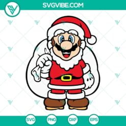 Christmas, Movies, SVG Files, Super Mario Happy Holidays SVG Images, Super 3