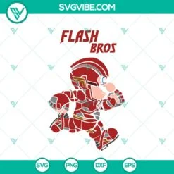 Movies, SVG Files, Super Mario The Flash SVG File, Super Mario Bros SVG 2