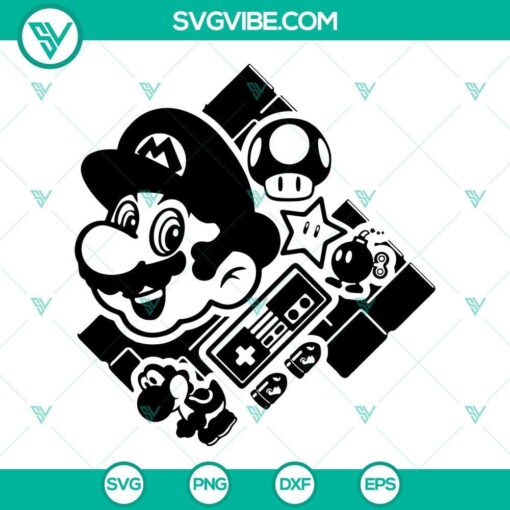 super mario video game svg super mario bros svg nintendo game svg png dxf eps 6 mockup