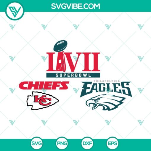 superbowl lvii 2023 chiefs eagles svg png dxf eps cricut silhouette vector clipart 8 mockup