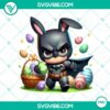 Superhero Easter Bunny and Bat Man Easter Eggs PNG files for Easter crafts and designs.