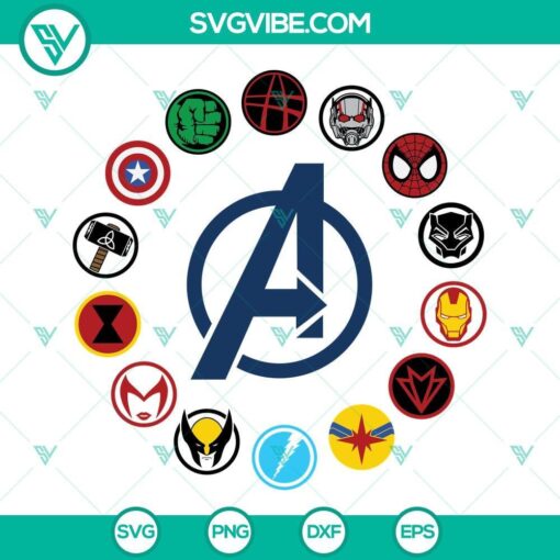 superhero svg super hero logo svg superhero characters svg marvel svg avengers svg superhero cricut silhouette 3 mockup