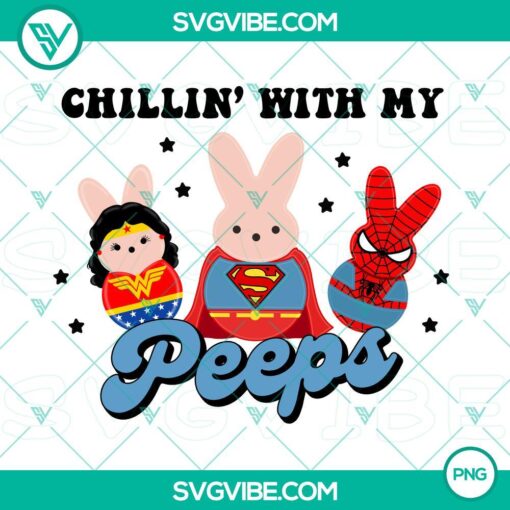 superheroes chillin with my peeps png bunny superheroes happy easter day png mockup