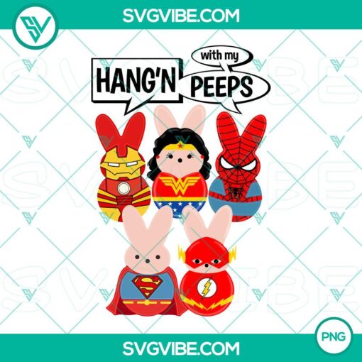 superheroes easter bunny png cute bunny superheroes png superheroes easter peeps png mockup 1