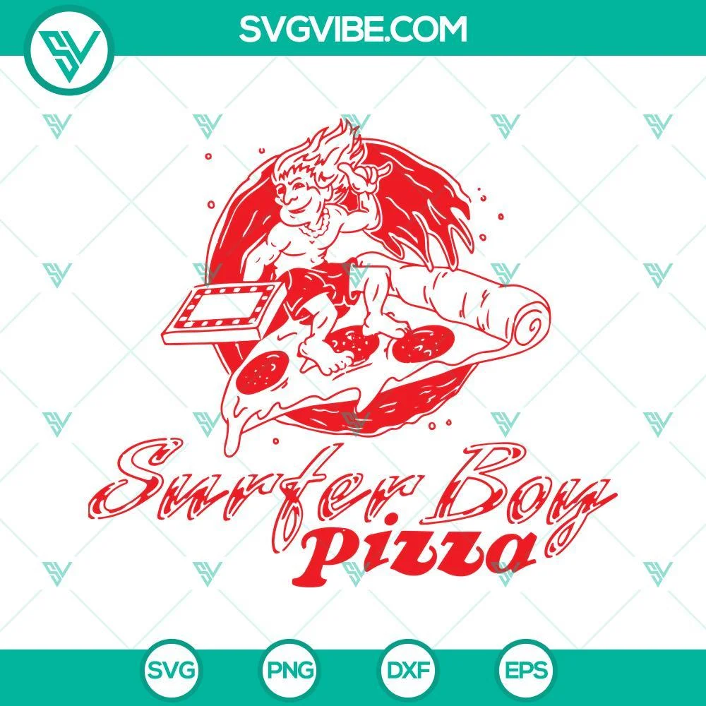 Movies, SVG Files, Surfer Boy Pizza SVG Download, Stranger Things 4 SVG 1