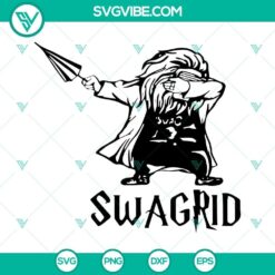 Swagrid Hagrid dabbing SVG design with Harry Potter characters, downloadable Hagrid SVG file for crafting projects.