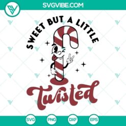 Sweet But A Little Twisted SVG Image, Groovy Christmas SVG Download, Xmas Retro