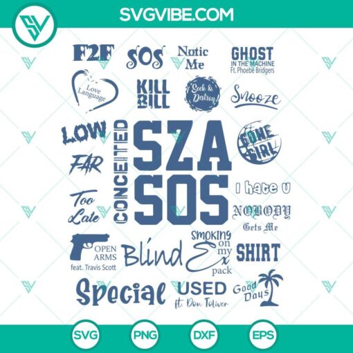 sza sos album svg sza svg trending svg music singer svg png dxf eps instant download 2 mockup 2