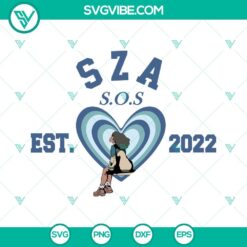 Musics, SVG Files, Sza Sos Est 2022 SVG Image, Sos Album SVG File, SZA Tour SVG 2