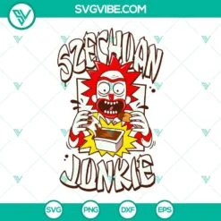 Disney, SVG Files, Szechuan Junkie Rick Sanchez Eating SVG Files PNG DXF EPS 2