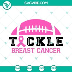 Cancer, Football, SVG Files, Tackle Breast Cancer SVG Download, Breast Cancer 8