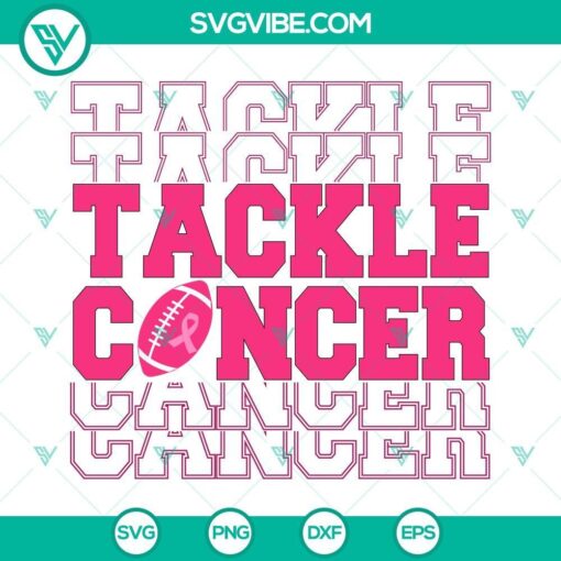 tackle breast cancer svg png dxf eps cut files for cricut silhouette 10 mockup