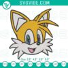 Sonic the Hedgehog character head embroidery designs, featuring Tails. High-quality digital file for crafting projects.
