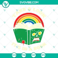 Take A Look It&rsquo;s In A Book Halloween SVG Images, Reading Rainbow Theme