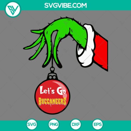 tampa bay buccaneers grinch hand with ornament svg tampa bay buccaneers christmas svg mockup