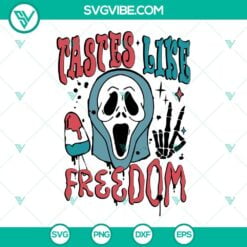 Halloween, SVG Files, Tastes Like Freedom Ghostface SVG Download, Scream SVG 2