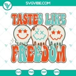 4th of July themed Smiley Face Drippy SVG with a retro look. Perfect for Independence Day celebrations. Download it now!