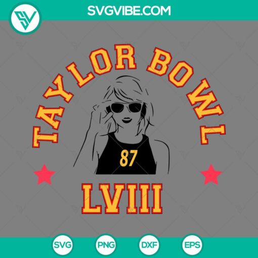 taylor bowl lviii svg taylor swift 87 kc 2024 svg png eps dxf file mockup