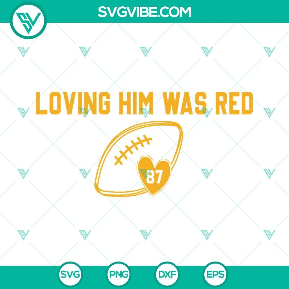 Football, Musics, Sports, SVG Files, Taylor Swift Loving Him Was Red SVG File, 1