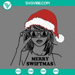 Christmas, Musics, SVG Files, Taylor Swift Santa Hat Christmas SVG Images, 2