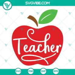 School, SVG Files, Teacher, Teacher Apple SVG File, Teacher Appreciation SVG 8