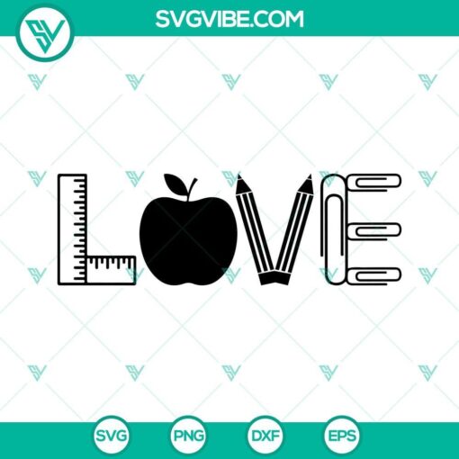 teacher appreciation svg teacher apple svg teacher svg pencil svg love teacher svg love school svg apple pencil svg 8 mockup