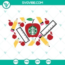 Starbucks Cup Wrap, SVG Files, Teacher, Teacher Starbucks Cups SVG File, 2