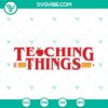Back to school teacher SVG download, featuring teaching items like books, apple, ruler, and pencils on a digital product image. Perfect for educational projects and crafts.