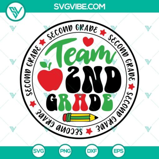 team grade svg bundle back to school svg team 2nd grade svg 3rd 4th 5th first day of school svg 3 mockup